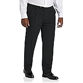 Oak Hill by DXL Men's Big and Tall Easy Stretch Pleated Dress Pants