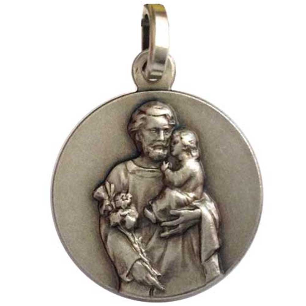 I G J 925 Sterling Silver Saint Joseph Medal - Patron Saint of Workers and Good Death