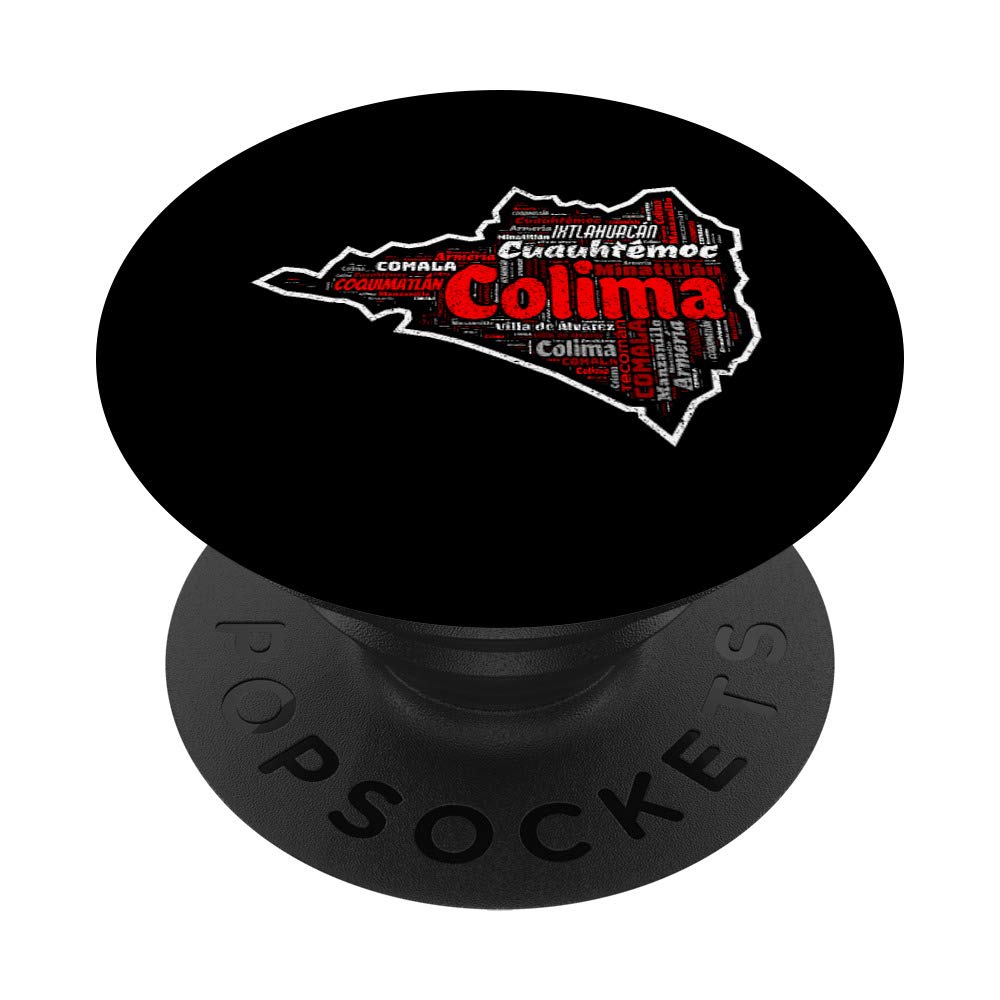 Colima Mexico Mapa Municipios Mexican State PopSockets PopGrip: Swappable Grip for Phones & Tablets