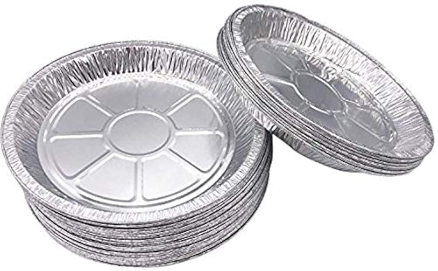 SONSMER Premium 9" Aluminum Foil Pie Pans 50pcs/Set. Disposable Tin Plates for Pies Tart Quiche Pan