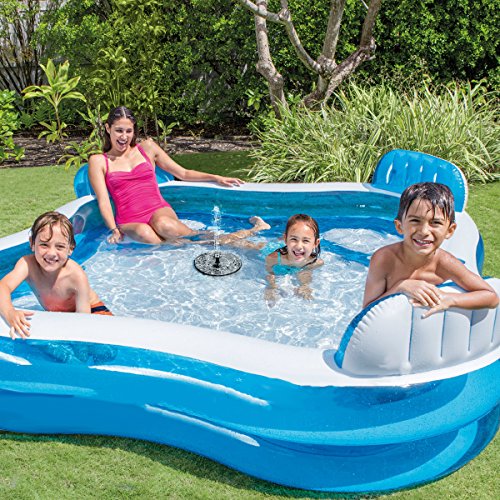 image for MINGER Floating Solar Fountain, Solar Birdbath Fountain with 1.4W Sola