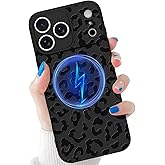 tharlet Compatible with iPhone 17 Pro Max Cheetah Case, Compatible with MagSafe, Shockproof Soft TPU Anti Scratch Protective Cheetah Print Women Girls Case for iPhone 17 Pro Max 6.9'' Black Leopard