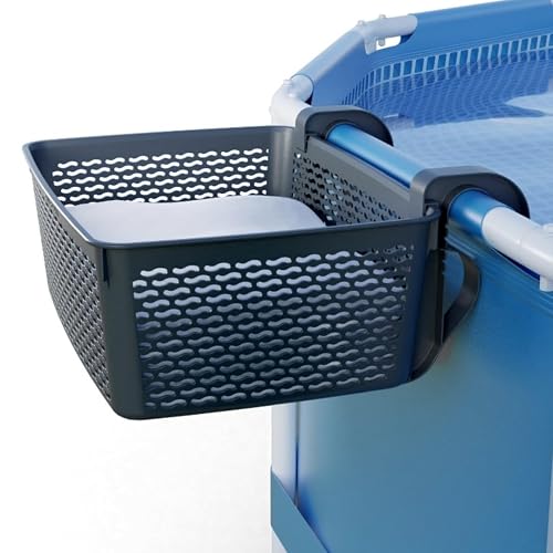 Carrie Box XL Poolside Storage Basket with Cup Holder | Above Ground ...