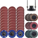 Tshya Quick Change Disc, 40 Pack 2 inch Sanding