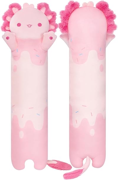 Mewaii 20in Pink Axolotl Plush Pillow Squishy Cute Sleeping Hugging Toy