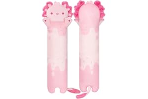 Mewaii Long Axolotl Plush 5 Sizes, 120% Extra Filling Giant Plushness Kids Body Pillow, Kawaii Cute Pink Axolotl Stuffed Animals Plushies, Big Long Body Pillow Cat Plush Gift for Girls 20”