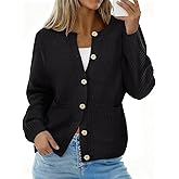 RITERA Plus Size Cardigan Sweaters for Women Crewneck Long Sleeve Button Down Knit Fall Winter Jackets with Pockets XL-5XL