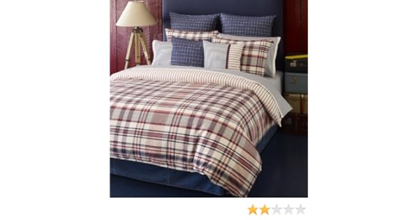 Amazon Com Tommy Hilfiger Vintage Plaid Comforter Set Twin Old