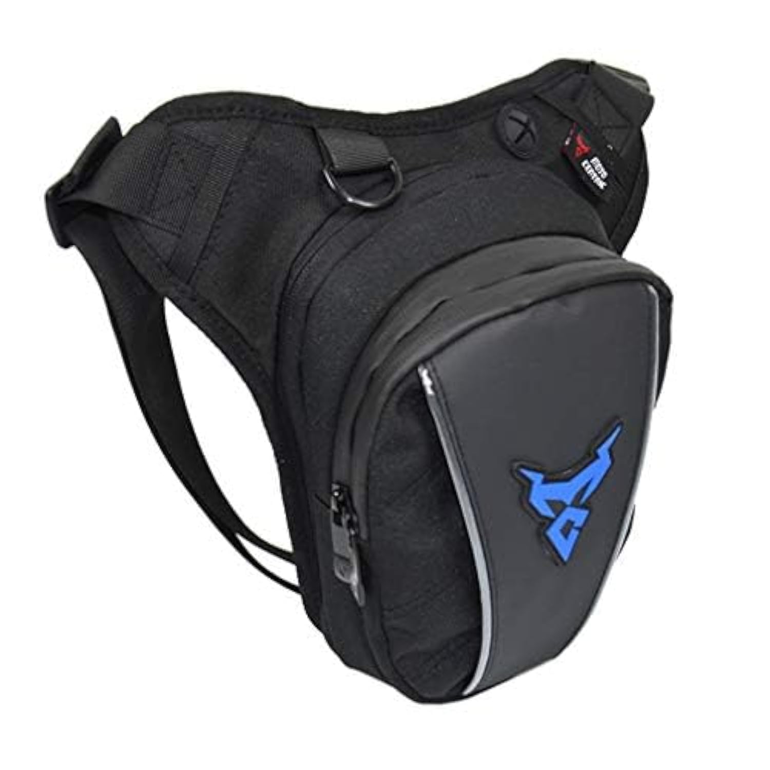 Motorcycle Drop Leg Bag Oxford Waist Pack for Men Women Bum Hip Fanny Belt Purse Pouch Outdoor Travel Hiking Cycling Thigh Daypack Black Blue