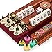 Yellow Mountain Imports American Mahjong Set, The Classic - with 166 Tiles, Vintage Rosewood Veneer Case, and Other Mahjong Accessories