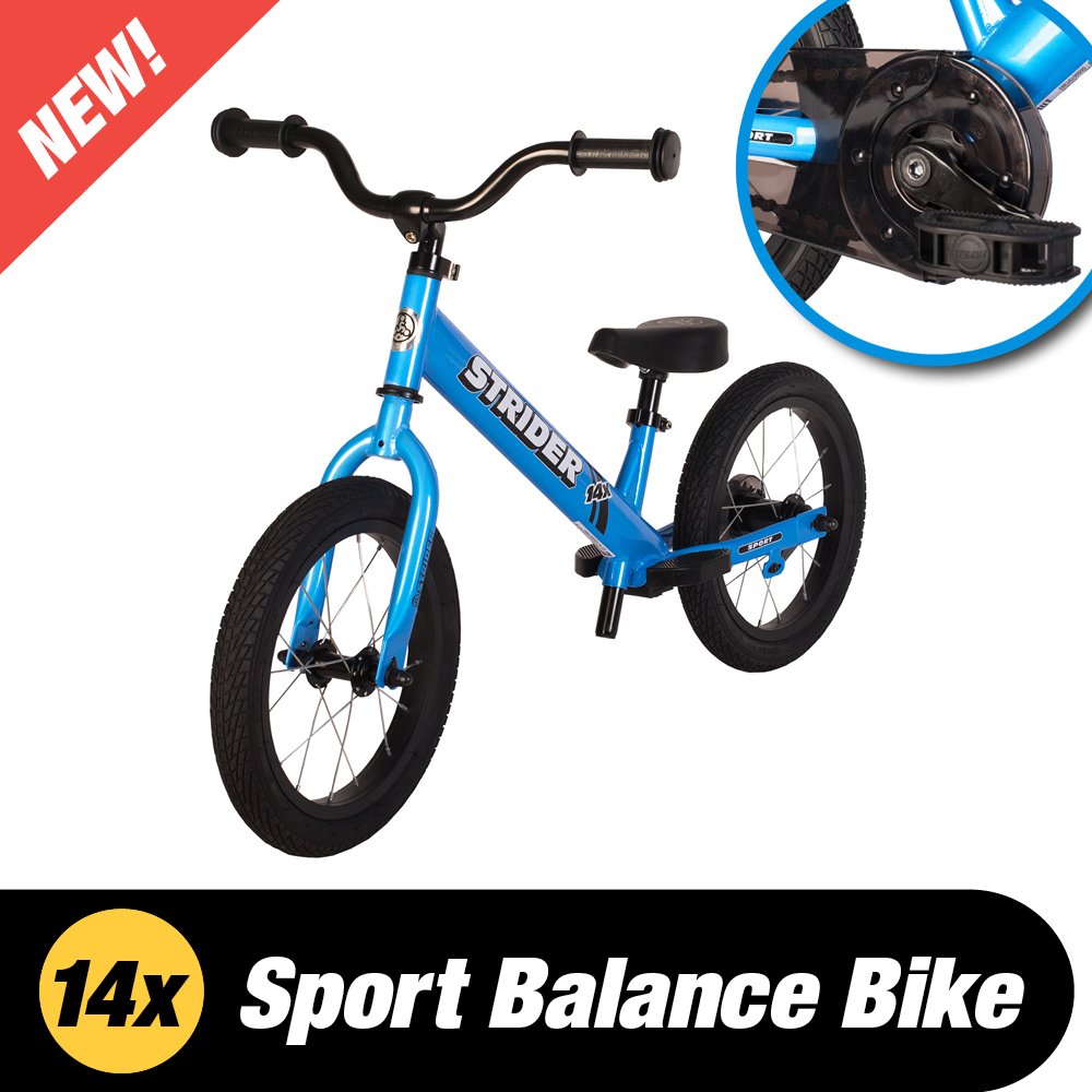Strider 14X 2in1 Balance to Pedal Bike, Awesome Blue 848953001817
