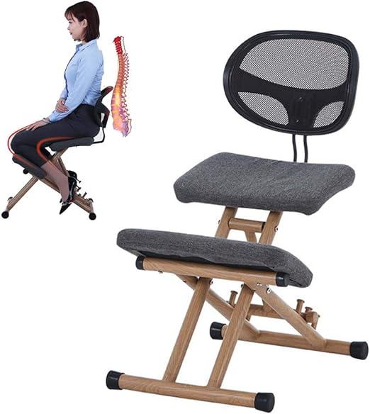 Wmagnifiy Ergonomischer Stuhl Orthopädischer Kniestuhl Computerstuhl Kniehocker Dickes Kissen