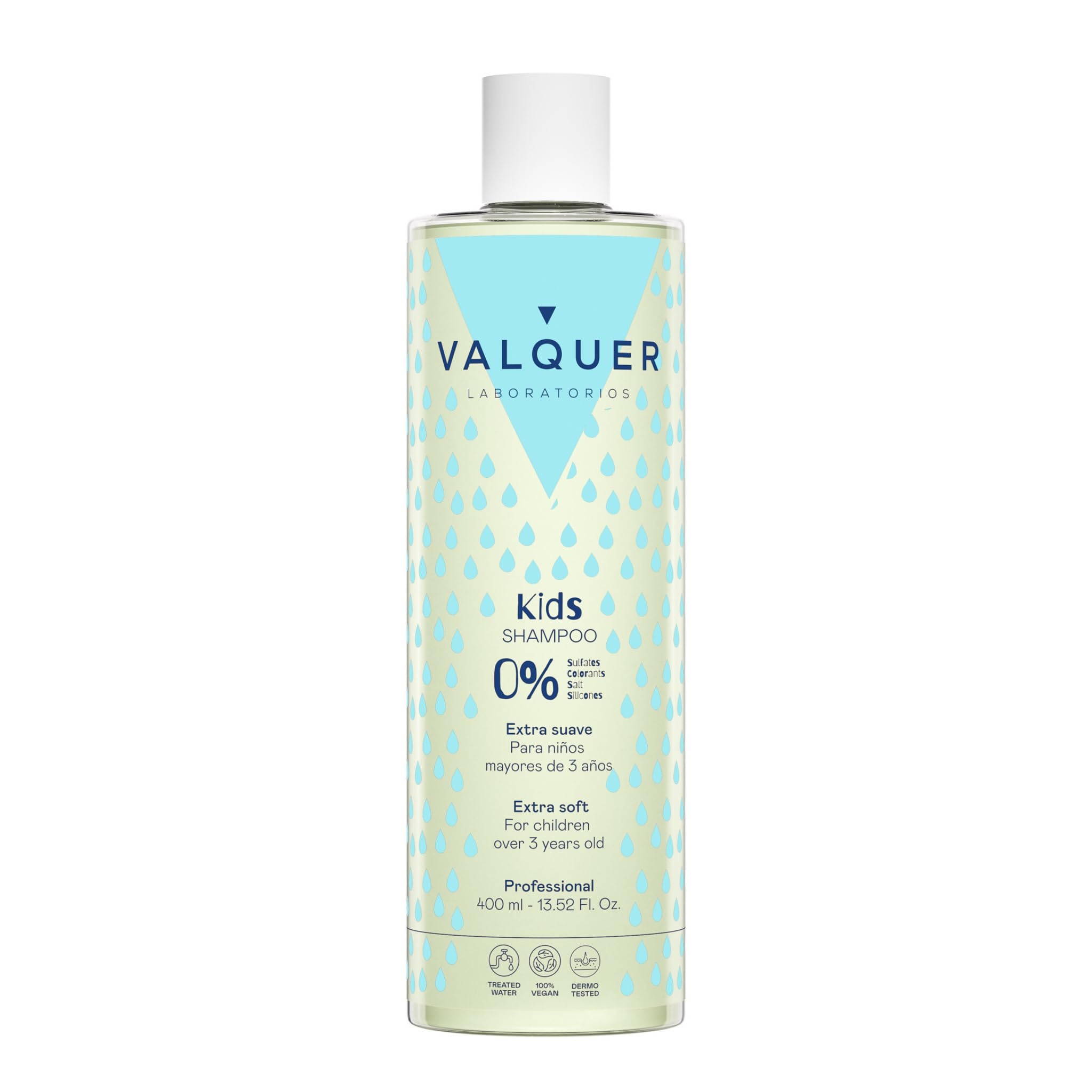 VALQUER Extra Gentle Kids Shampoo | School Shampoo with Zero Formula | Cleanses, Conditions & Repairs with Natural Ingredients | Adds Natural Shine | Vegan | For Children 3+ | 400 ml
