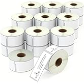 BETCKEY - Compatible DYMO 30321 (1-4/10" x 3-1/2") Address Labels, Perforated, Compatible with DYMO Labelwriter 450, 4XL, NOT Fit 550 & 5XL [20 Rolls/5200 Labels]