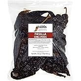 1lb Pasilla Negro Chilaca Dried Whole Chile Peppers | Ideal for mole, enchilada sauce, adobo, soups, stews, salsa, and marinades.