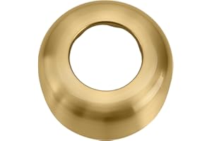 AYMQDEC PFLBELL1127 1-1/2" Bell Flange,Made To Match 1-1/2-Inch ID x 3-Inch OD Box Flange,Compatible with Clawfoot Tub Over Pedestal Sink Drain Against Wall,Brushed Brass