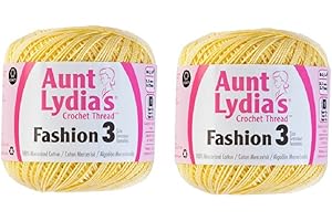 Aunt Lydia's Crochet Thread - Size 3 - (2-Pack) Maize
