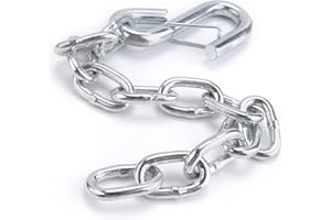 VERPLEXTER 15-Inch Towing Safety Chain - Tie Down Trailer Safety Chains with Hooks Boat Safety Kit