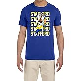 Blue Los Angeles Matthew Stafford Text Pic T-Shirt