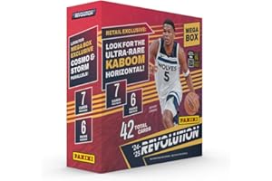 2024–25 Panini Revolution NBA Basketball Mega Box – Official NBA Trading Cards – Mega Box Exclusive Parallels, Inserts & Rookie Cards – Panini Retail Set