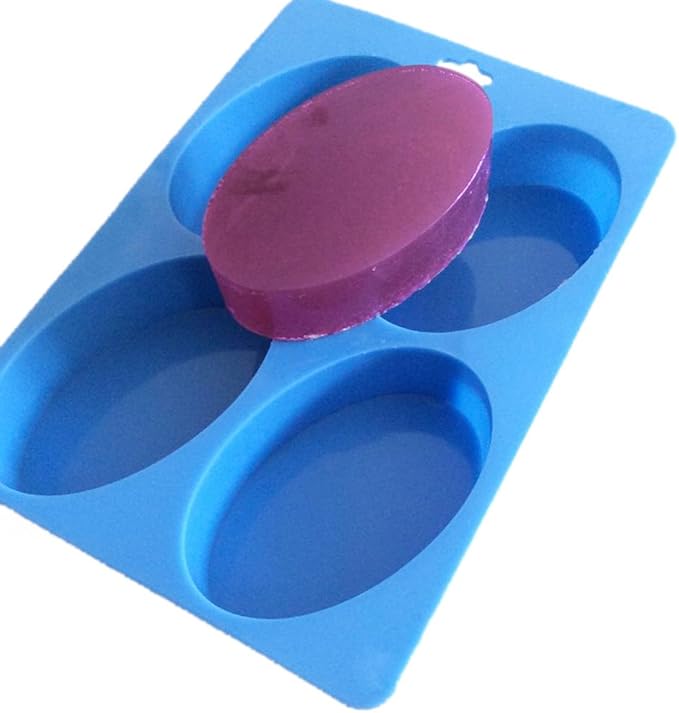 Oval Basic Glossy Soap Lotion Bar Silicone Mold for HomeMade Supplies 4