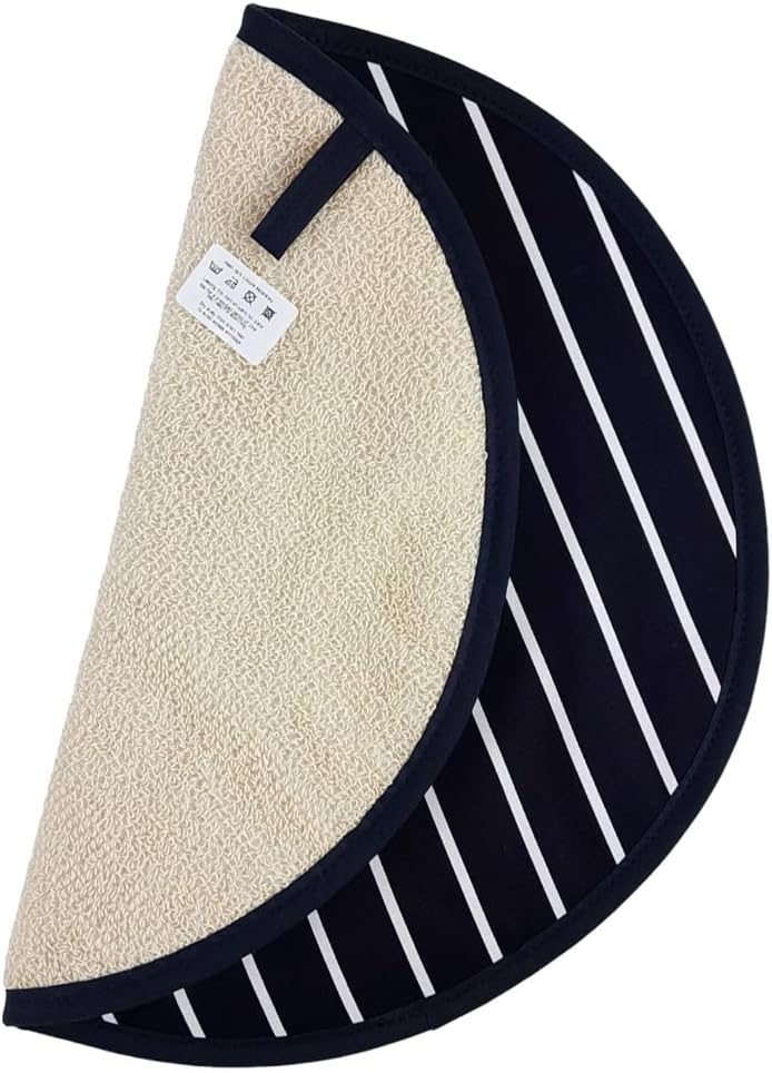 Norfolk Sewing Co Blue White Striped Chefs Pad Hob Cover AGA Compatible Heat