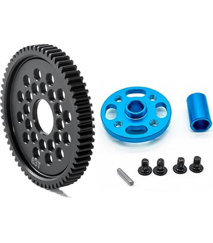 Amazon.com: Metal 63T/64T/66T/71T Spur Gear Main Gear with Kit RC