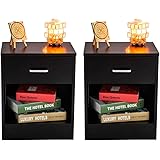 Amazon Com Set Of 2 Nightstand Mdf End Tables Pair Bedroom Table Furniture Multiple Colors Black Furniture Decor