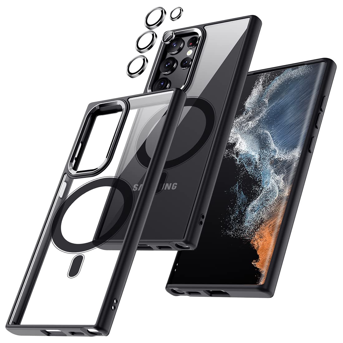 TIANNIUKE Magnetic Case for Google Pixel 9 Pro Fold, Transparent and Yellow Resistant,Compatible with MagSafe,Slim Fit Shockproof Protective Phone Case for Pixel 9 Pro Fold Case