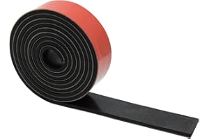 TEKDOE Adhesive Solid Neoprene Rubber Strips, Sheets, Rolls for DIY Gaskets, Seals, Warehouse Flooring, Weather Stripping, Pads (1 Inch Wide, 1/8 Inch Thick, 5 Feet Long)