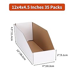 ZBEIVAN Cardboard Storage Bins Boxes 35 Packs