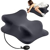 Docaharbour Extra Large &amp; Wide Adjustable Airbag Pillow- Gray | Memory Foam Pillow, Ergonomic Inflatable Bed Wedge for Back Support, Acid Reflux &amp; Pain Relief, Washable Cover