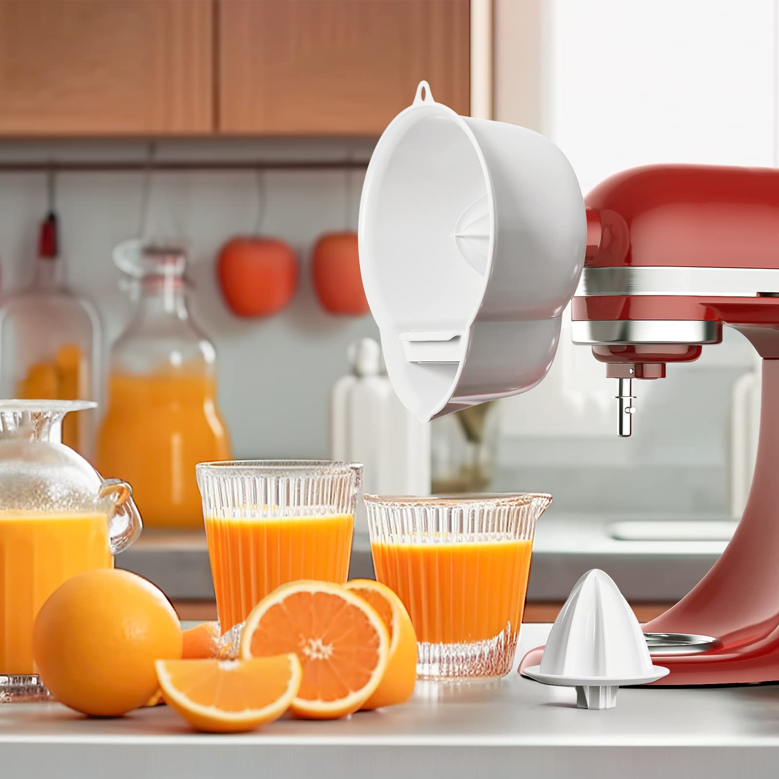Cofun Juicer Attachment for KitchenAid Mixer, Citrus Squeezer with 2-Size Reamer & Splash Guard, BPA-Free Accessory Compatible with KitchenAid/Cuisinart SM50 Series Mixers | Easy-Clean Design