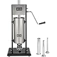 Weston Stainless Steel Vertical Sausage Stuffer, Includes Funnels, 11 lbs Capacity, Silver (86-1101-W)