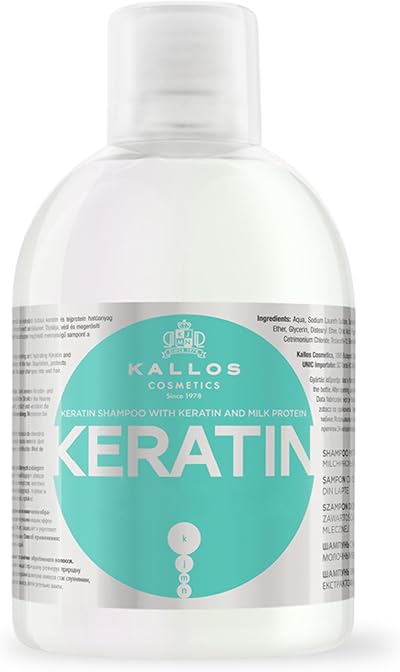 Kallos KJMN Keratin Shampoo Regenerating 1000ml Dry Damaged Hair Keratin Protein