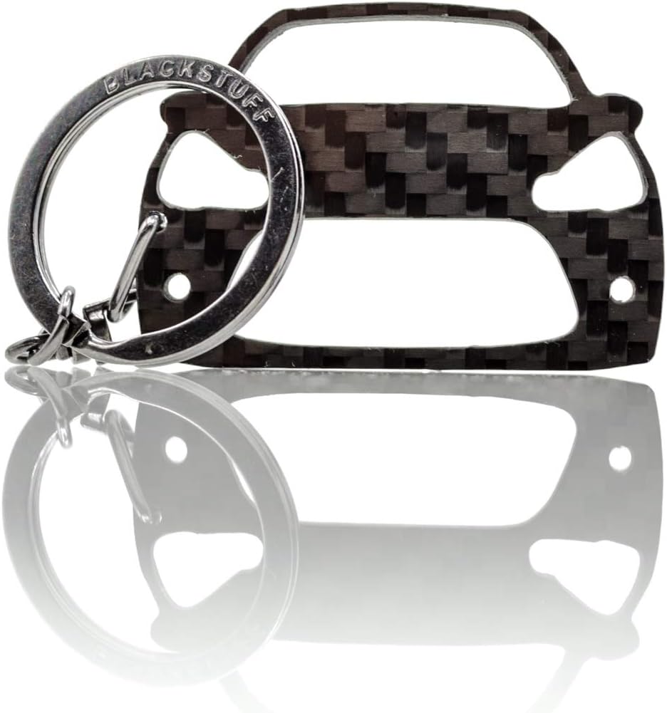 BlackStuff Carbon Fiber Keychain Keyring Ring Holder Compatible with C3 2010 Vts BS-710