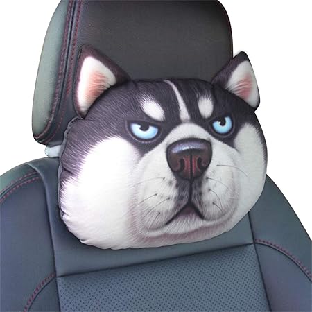クリアランスセール 犬柄 ヘッドレスト用 ハスキー 車グッズ 面白グッズ 車用クッション 車用枕 ハスキー雑貨 超目玉 期間限定 Ultragreencoffee1 Com