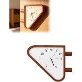 Double-Sided Wall Clock Compatible with Seiko Marine Style Triangle Mid-Century