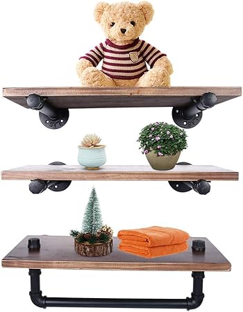 Estantería colgante de 3 niveles, estantería industrial de pared