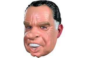 Disguise mens Disguise Nixon Vinyl costume masks, Tan/Black/White, One Size US
