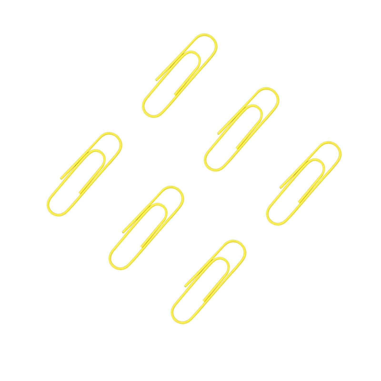 Small Mini 300 Pack Paper Clips 1.1 Inches - Assorted Color Office Supply Accessories - Cute Paper Needle - Multicoloured Bookmark(Yellow)