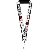 Buckle-Down Lanyard - 1.0" - Fright Night White/black/red Accessory