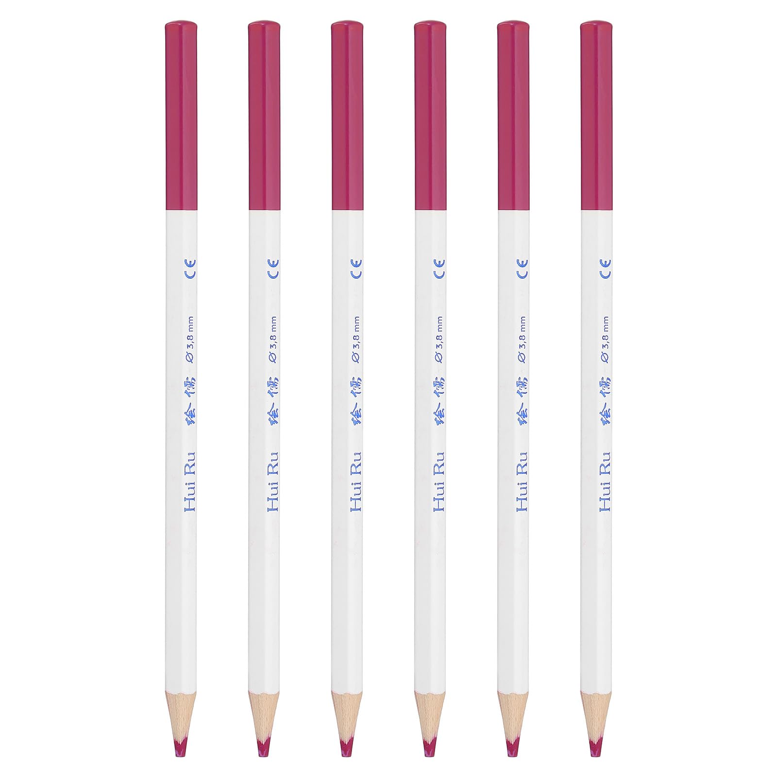 PATIKIL Rose Red Colored Pencils Set,6 Pcs Oil Color Pencils Wooden Coloring Drawing Pencil for Artists Art Painting Sketching