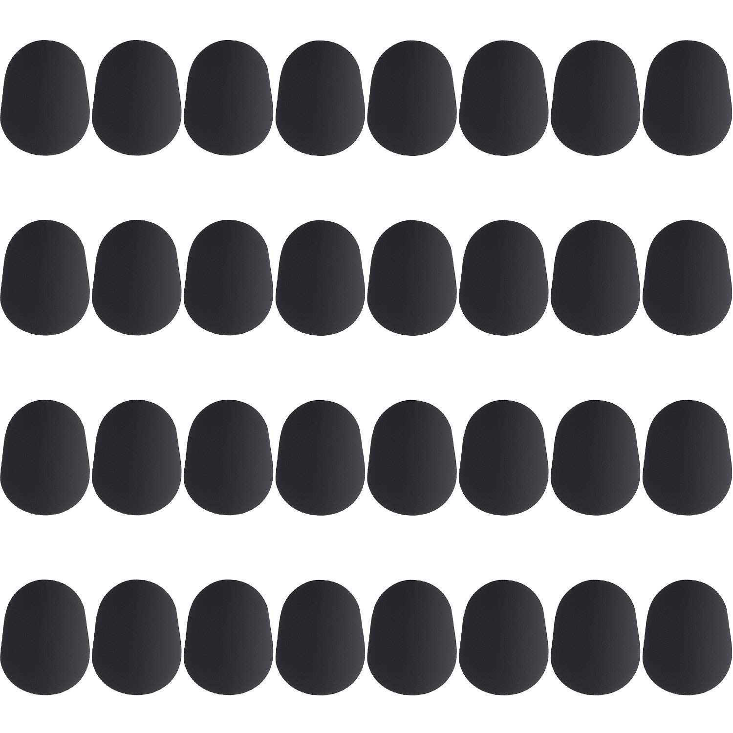 Quesuc 32 Pieces Mouthpiece Cushion 0.8 mm Mouthpiece Patches for Alto and Tenor Saxophone and Clarinet,Black