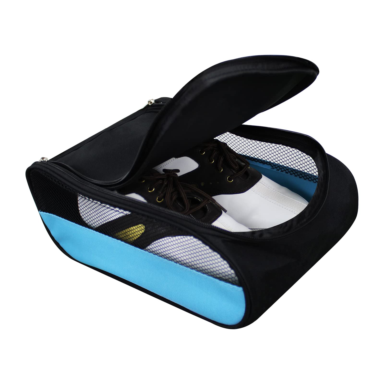 Blue Golf Shoes Bag, Outdoor Travel Zippered. Waterproof&Breathable Carrier Bags. Men and Women.