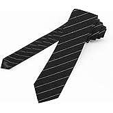 Qutdiuzy Cotton Ties for Men, Striped Linen Mens Tie Formal Men's Neckties for Suit Tuxedo Shirt Business Wedding Casual