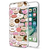 iPhone 7 Plus / iPhone 8 Plus Case, Eouine Soft TPU Silicone Bumper Cover [Shock Absorption ] Clear Protective Cases for Apple iPhone 7 Plus / iPhone 8 Plus 5.5 inch, Donuts