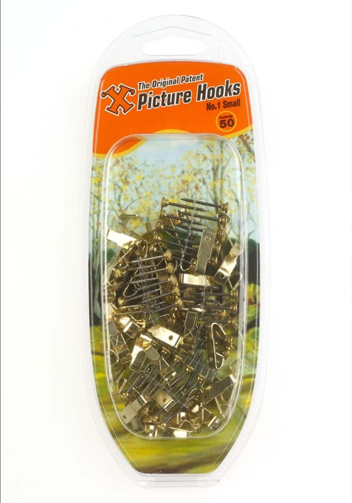 X-HOOKS No.1 Small Brass Plated Picture Hooks (Pack of 50) | 12884