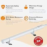 HYLITE Slimline Ecoheater Tube Heater 120W 1000mm White Thermostat Energy view 3