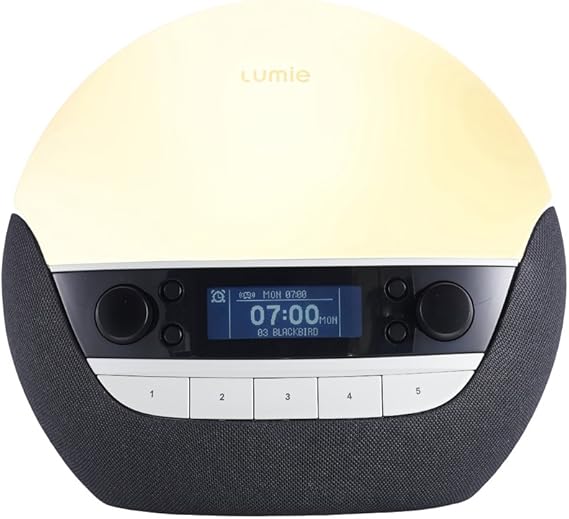 Lumie Bodyclock Luxe 750D Wakeup Light with DAB+, Bluetooth Audio